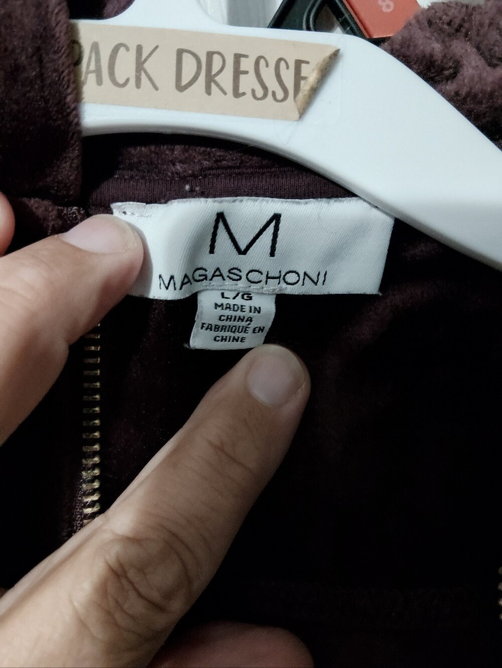 Magaschoni Plush Zip Hoodie & Skirt Set in Deep Brown - Picture 3 of 3